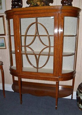 Lot 882 - Edwardian satinwood and tulipwood banded display cabinet