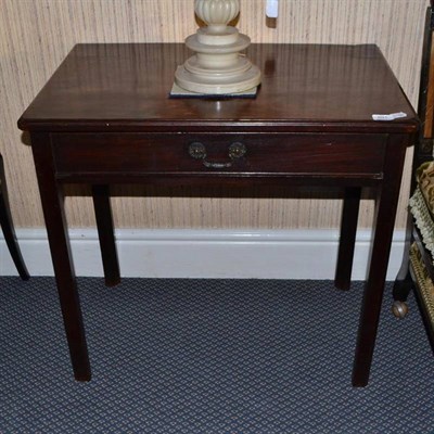 Lot 891 - George III mahogany side table, fitted with a single drawer