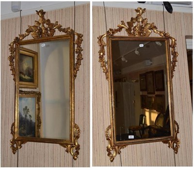 Lot 897 - Pair of gilt mirrors of recent date