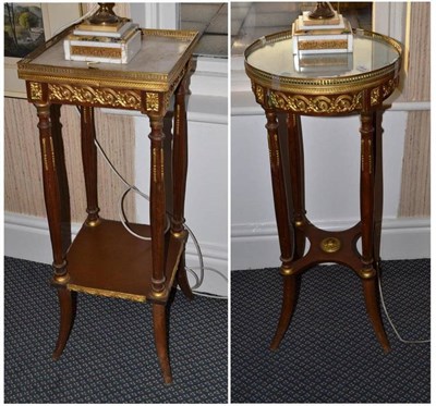 Lot 903 - Two French marble topped stands