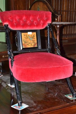 Lot 921 - Arts & Crafts ebonised chair