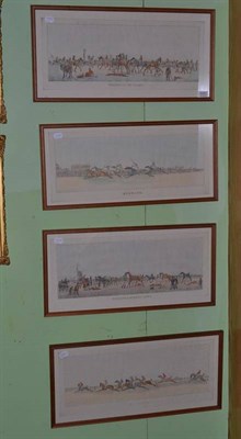 Lot 1027 - A set of four hand coloured sporting engravings ";Weighing and Rubbing Down";, ";Preparing to...