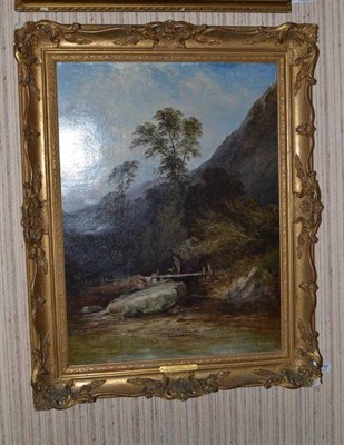 Lot 1048 - George Augustus Williams (1814-1901) ";On The Rydal, South Wales"; monogrammed, bears inscribed...