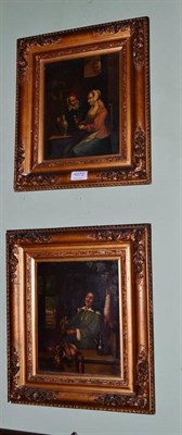 Lot 1072 - Manner of Frans van Mieris (19th/20th century) A gentleman in an interior with hanging game and...