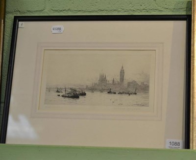 Lot 1088 - Rowland Langmaid (1897-1956) ";Westminster"; signed and inscribed in pencil, black and white...