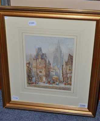 Lot 1096 - Henry Schafer (1854-1915) ";Charters, France"; signed and inscribed, pencil and watercolour...