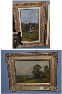 Lot 1117 - James Eyre Jackson (1800-1900) ";Totteridge from Littleberries";, oil on canvas, together with...