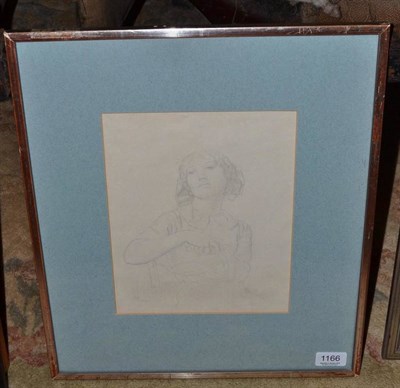 Lot 1166 - Sir Walter Russell (1867-1949) Portrait of a young woman, signed, pencil, 25cm by 20cm