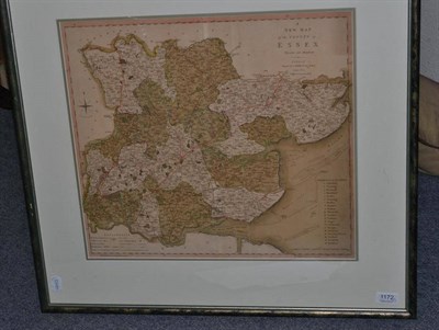 Lot 1172 - One box including volumes of 'History of Essex', map of Essex and hand coloured engraving...