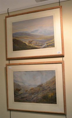 Lot 1183 - Frank Wallace (20th century) ";Stags on the Hill"; and ";The Right Sort to Shoot";, each...