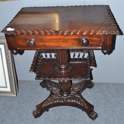 Lot 1201 - William IV pedestal table with decorative gallery