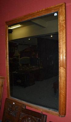 Lot 1208 - Satin birch mirror