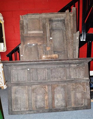 Lot 1217 - A quantity of assorted 18th century oak panelling