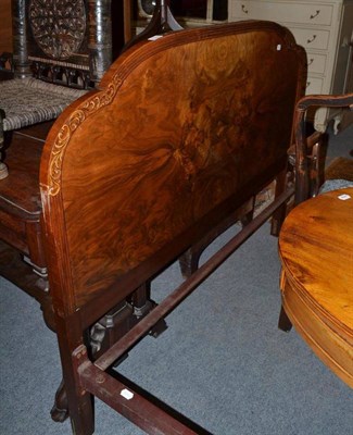 Lot 1228 - Walnut double bed and a French double bed