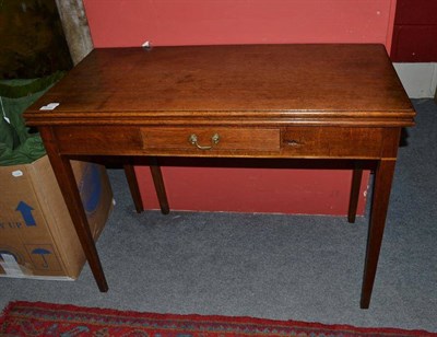 Lot 1255 - 19th century oak tea table, fitted with one drawer