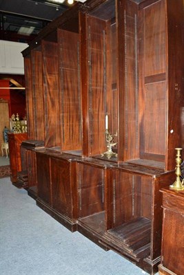 Lot 1271 - Mahogany breakfront bookcase