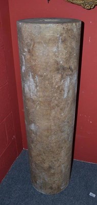 Lot 1277 - 19th century cylindrical marble column, 106cm