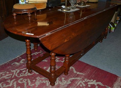 Lot 1287 - Reproduction yewwood wake table, length 259cm