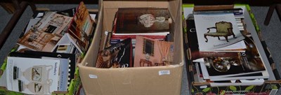 Lot 1290 - Three boxes of Christie's, Sotheby's and Bonham's catalogues