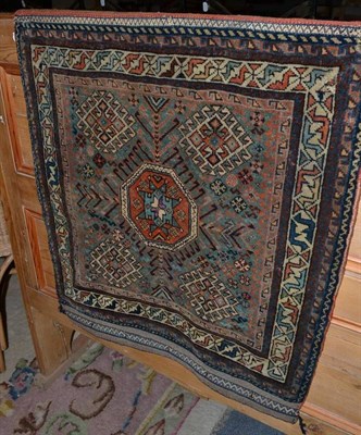 Lot 1299 - A good Antique Kashgai Khorjin, South West Persia, the field of geometric motifs centred by an...