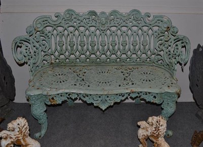 Lot 1325 - Cast iron garden bench