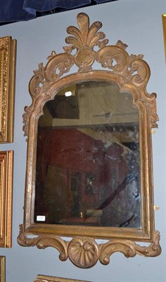 Lot 1333 - 18th century gilt framed wall mirror