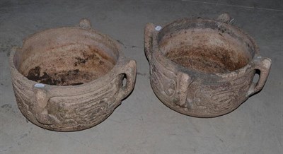 Lot 1342 - Pair of Liberty style pot planters, 51cm diameter