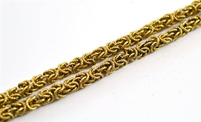 Lot 64 - # A 9ct gold fancy necklace, of rope twist decorated links, length 82cm