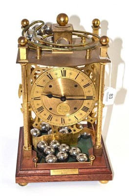Lot 83 - A spherical weight clock, Harding & Bazeley, Cheltenham, England, 20th century, 35cm high