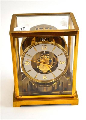 Lot 117 - A gilt brass atmos clock, signed LeCoultre, numbered 93453, 22.5cm high