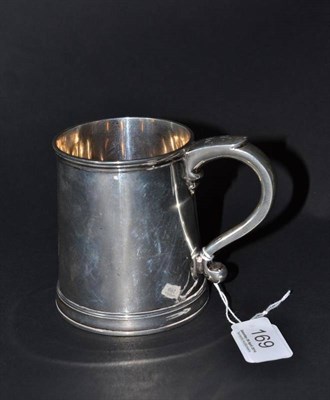 Lot 169 - # A George II style mug by Charles Stuart Harris, London 1906, tapering straight sided form,...