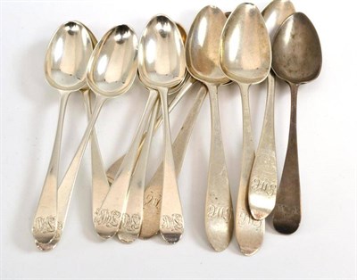 Lot 251 - A set of six George III silver teaspoons, London circa 1770; a set of four Irish silver...