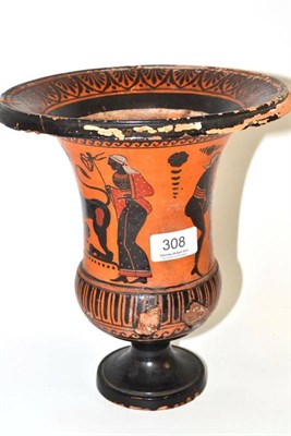 Lot 308 - # An Attic style terracotta black figure campana vase, 24.5cm high