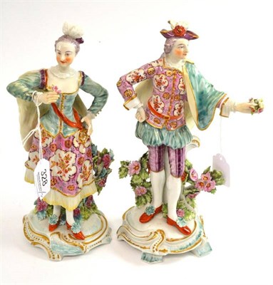 Lot 328 - A pair of 18th century Derby figures of Ranelagh Dancers, 26.5cm high