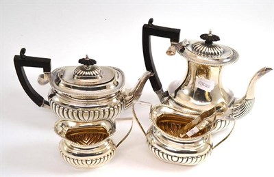 Lot 336 - A late Victorian morning tea service comprising of teapot, cream jug and sugar basin,...