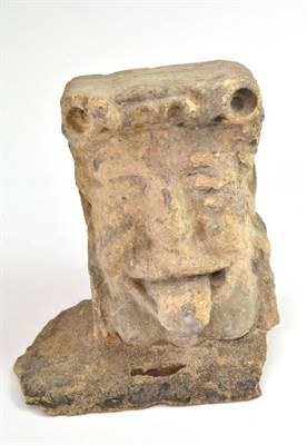 Lot 348 - Carved stone corbel, possibly Medieval, 18cm high