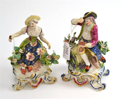 Lot 350 - A pair of Bow figures of Spring and Autumn, of the seasons