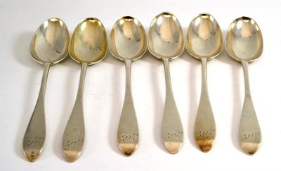 Lot 360 - A set of six Scottish silver tablespoons, Edinburgh 1788 (6)