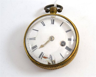 Lot 407 - A gilt metal verge pocket watch, movement inscribed 'Perigal & Brown, London' and numbered...