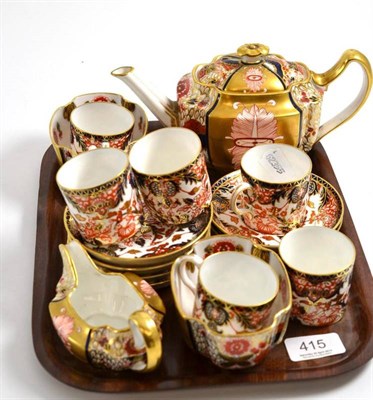 Lot 415 - A 19th century Spode tea set and six Crown Derby coffee cans and saucers