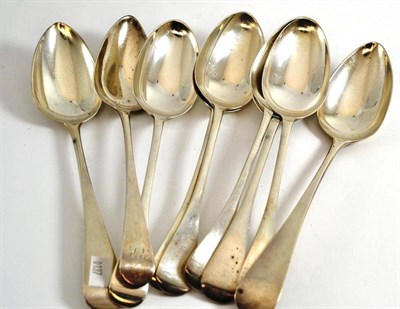 Lot 435 - # Five William IV Old English pattern tablespoons, by William Eaton, London 1832 and four other Old