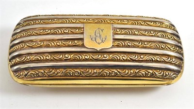 Lot 459 - Late 19th century Continental parcel gilt white metal spectacle case, 15cm long By repute from...