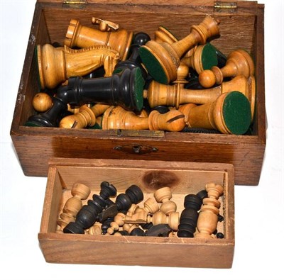 Lot 503 - A weighted chess set and another, both cased