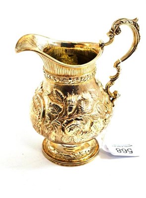 Lot 568 - William IV silver pear shaped jug, inscribed and dated 1835, London 1830, 12cm high