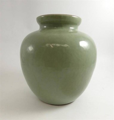 Lot 658 - Chinese green celadon crackle glaze vase, 24cm high