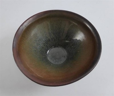 Lot 659 - A Chinese hare's fur glazed stoneware bowl in a Song style, 13cm diameter