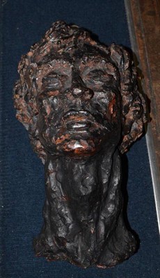 Lot 687 - Hugh Oloff de Wet (1912-1975) ";Rudolf Nureyev";, a patinated terracotta bust