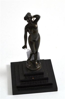 Lot 699 - An Art Nouveau bronze figure, 15cm high (including base)