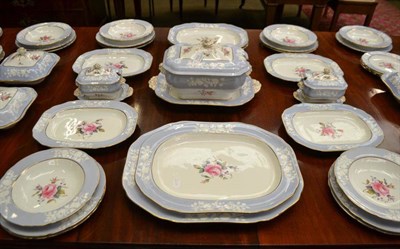 Lot 701 - A Copeland Spode china dinner service, early 20th century, decorated with rose sprays and sprigs in