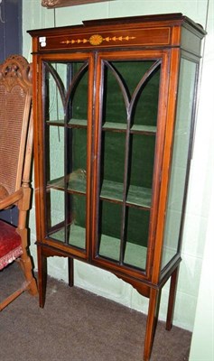 Lot 740 - Edwardian mahogany display cabinet